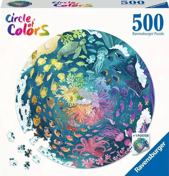 RAVENSBURGER 171705 CIRCLE OF COLOURS OCEAN BY ASIA ORLANDO 500PC JIGSAW PUZZLE