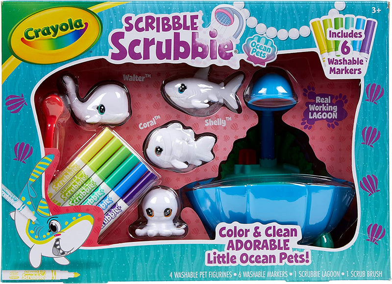 CRAYOLA SCRIBBLE SCRUBBIE OCEAN PETS LAGOON PLAYSET