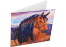 CRAFT BUDDY DIY CRYSTAL ART CARD KIT HORSE 18CM X 18CM PARTIAL CRYSTAL
