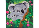 CRAFT BUDDY DIY CRYSTAL ART CARD KIT KOALA HUGS 18CM X 18CM PARTIAL CRYSTAL