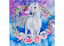 CRAFT BUDDY DIY CRYSTAL ART CARD KIT UNICORN GARLAND 18CM X 18CM PARTIAL CRYSTAL