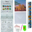 CRAFT BUDDY DIY CRYSTAL ART CARD KIT DISNEY THE LION KING SIMBA AND NALA 18CM X 18CM PARTIAL CRYSTAL