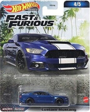 HOT WHEELS PREMIUM FAST AND FURIOUS CUSTOM MUSTANG 4 OF 5 DIECAST CAR