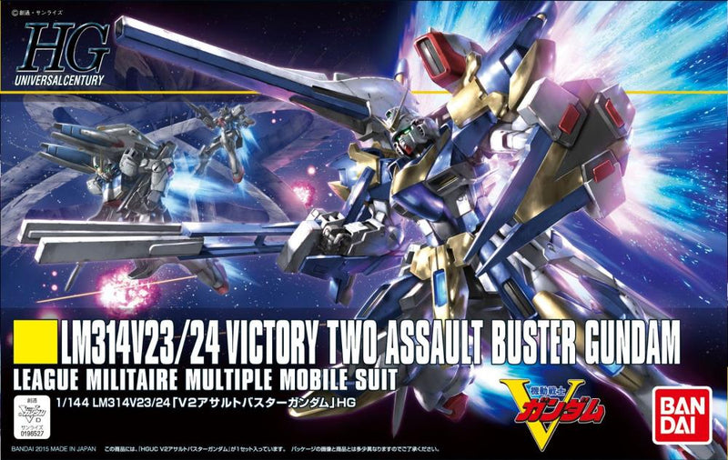 BANDAI 5057751 HGCU VICTORY TWO ASSULT BUSTER GUNDAM 1/144 SCALE PLASTIC MODEL KIT