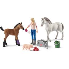 SCHLEICH 42486 VISITING MARE & FOAL