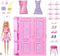 BARBIE DREAM CLOSET INCLUDES BLONDE HAIR WITH PINK CHERRY CHECKERED OUTFIT DOLL AND OVER 25 PIECES