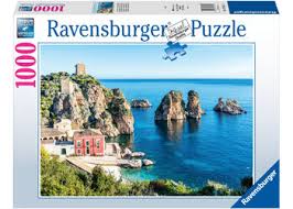 RAVENSBURGER 176113 SEA STACKS AT SCOPELLO SICILY 1000PC JIGSAW PUZZLE