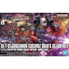 BANDAI 5065315 HG RX-77-02 GUNCANNON CUCURUZ DOANS ISLAND VER. E.F.S.F. PROTOTYPE MIDDLE-RANGE SUPPORT MOBILE SUIT 1/144 SCALE PLASTIC MODEL KIT