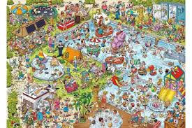 RAVENSBURGER 176366 RAY NICHOLSON COMIC SERIES HOLIDAY RESORT 3 THE POOL 1000 PIECES JIGSAW PUZZLE