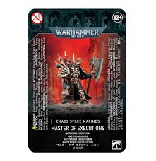 WARHAMMER 40000 43-44 CHAOS SPACE MARINES MASTER OF EXECUTIONS INCLUDES 1 MINIATURES