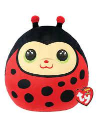 TY SQUISHY BEANIES IZZY LADY BUG 35CM SQUISH PUSH