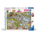 RAVENSBURGER 176366 RAY NICHOLSON COMIC SERIES HOLIDAY RESORT 3 THE POOL 1000 PIECES JIGSAW PUZZLE