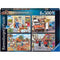 RAVENSBURGER 174904 HAPPY DAYS NO.6  WORK DAY MEMORIES PUZZLE PACK 4X500 PC JIGSAW PUZZLE