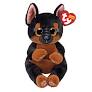 TY BEANIE BELLIES FRITZ BLACK AND TAN DOG REGULAR PLUSH