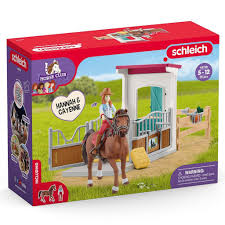 SCHLEICH 42710 HORSE CLUB HORSEBOX HANNAH AND CAYENNE 25PC