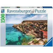 RAVENSBURGER 174362 POPEYE VILLAGE MALTA 1500 PIECE JIGSAW PUZZLE