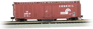 BACHMANN 16369 TRACK CLEANING 50 PLUG DOOR BOX CAR CONRAIL #229657 N SCALE SILVER SERIES ROLLING STOCK