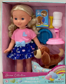 GIGO 23505 DREAM COLLECTION 12 INCH GIRL DOLL PLAYSET WITH DOG