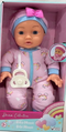 GIGO 23207 DREAM COLLECTION 12 INCH BABY MAGGIE SOFT BODY DOLL WITH PACIFIER, PINK SUIT AND PINK BOW 2+