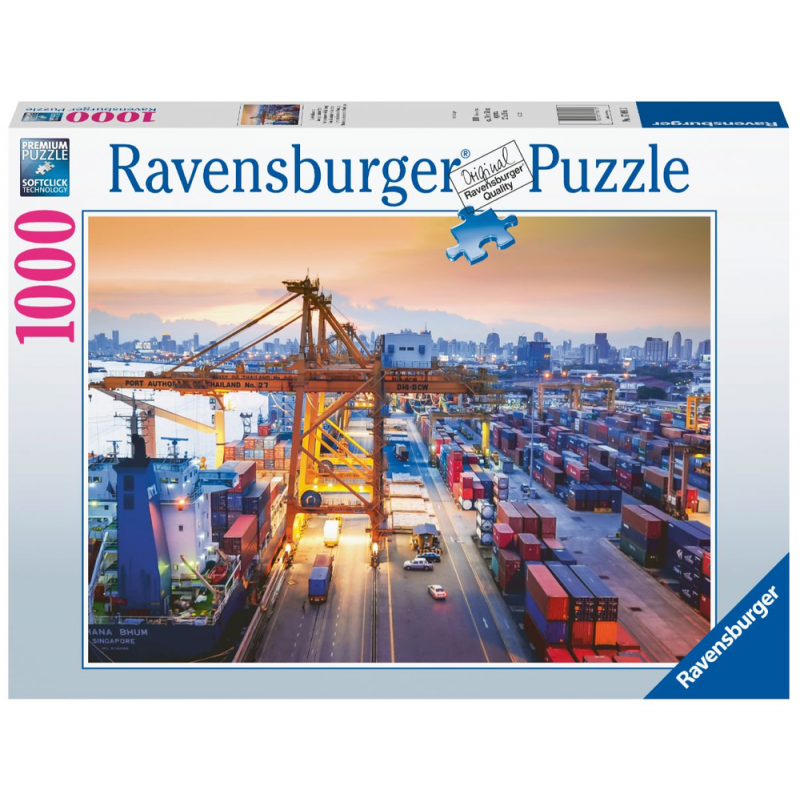 RAVENSBURGER 170913 HAMBURG CONTAINER PORT 1000PC JIGSAW PUZZLE