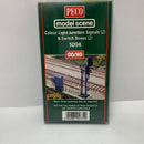 PECO MODEL SCENE 5094 COLOUR LIGHT JUNCTION SIGNALS X2 AND SWITCH BOXES X2 IN OO/HO GAUGE