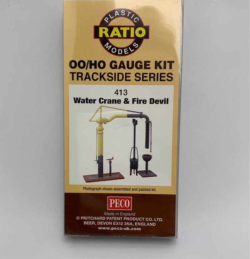 PECO 413 WATER CRANE AND FIRE DEVIL OO/HO GAUGE TRACKSIDE SERIES KIT