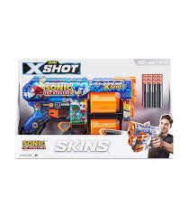 ZURU XSHOT SKINS DREAD SONIC THE HEDGEHOG FOAM DART GUN - MEGA SONIC