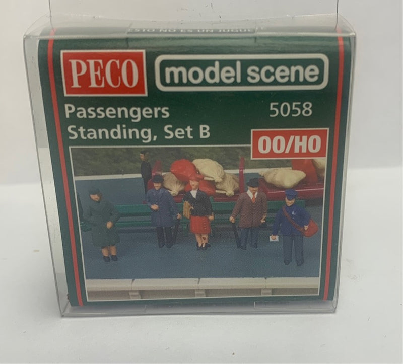 PECO MODEL SCENE 5058 PASSENGERS STANDING SET B OO/HO GAUGE