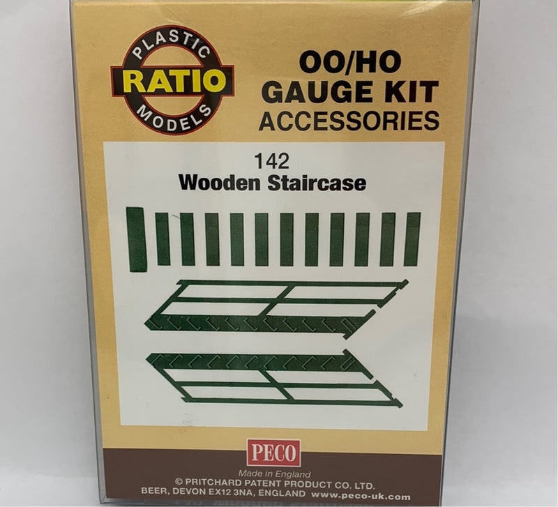 PECO 142 WOODEN STAIRCASE OO/HO GAUGE ACCESSORIES KIT