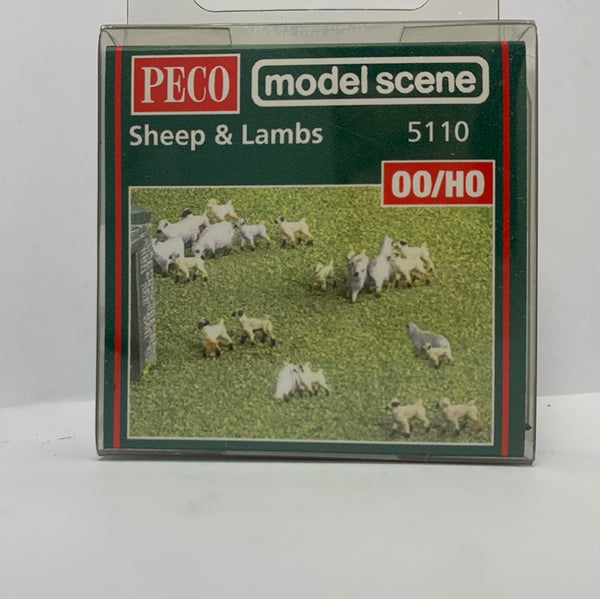 PECO MODEL SCENE 5110 SHEEP AND LAMBS OO/HO GAUGE