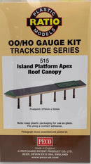 PECO 515 ISLAND PLATFORM APEX ROOF CANOPY OO/HO GAUGE TRACKSIDE SERIES