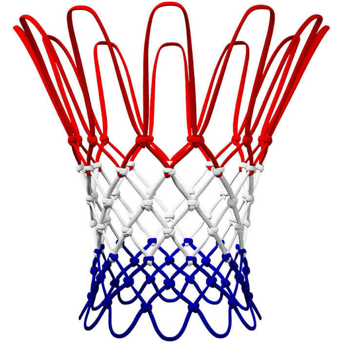 REGENT BLUE RED AND WHITE REPLACEMENT 12 LOOP BASKETBALL NET