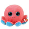 TY BEANIE BOOS CORAL OCTOPUS SHELDON REGULAR