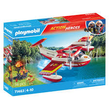 PLAYMOBIL 71463 ACTION HEROES FIREFIGHTING PLANE WITH EXTINGUISHING FUNCTION  34PC