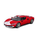 BBURAGO 16017 RACE AND PLAY 296 GTB ASSETTO FIORANO RED 1/18 SCALE METAL DIECAST COLLECTABLE