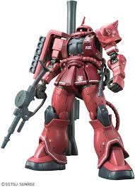 BANDAI 5061595 RG MS-06S ZAKU II PRINCIPALITY OF ZEON CHAR AZNABLES CUSTOM MOBILE SUIT GUNDAM 1/44 SCALE PLASTIC MODEL KIT