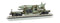 BACHMANN 71396 52 CENTER-DEPRESSED FLAT CAR WITH MISSILE OLIVE DRAB MILITARY N SCALE SILVER SERIES ROLLING STOCK