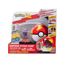 POKEMON SURPRISE ATTACK GAME - MORPEKO IN HANGRY MODE AND FAST BALL INCLUDES 8 PIECES