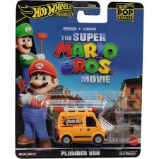 HOT WHEELS POP CULTURE PREMIUM THE SUPER MARIO BROS. MOVIE PLUMBER VAN