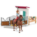 SCHLEICH 42710 HORSE CLUB HORSEBOX HANNAH AND CAYENNE 25PC