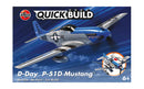 AIRFIX QUICKBUILD J6046 D-DAY P-51D MUSTANG PLASTIC MODEL KIT