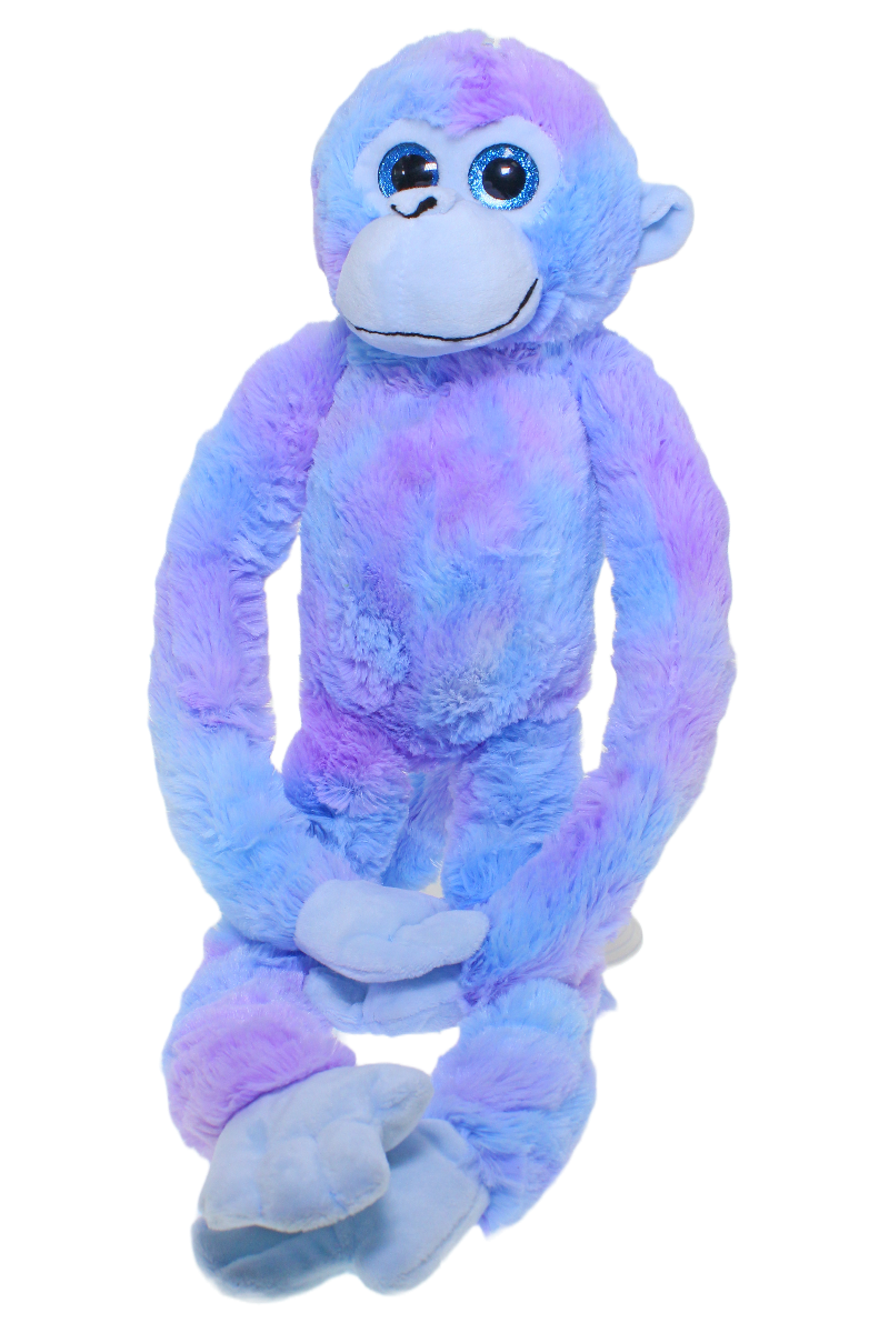 COTTON CANDY JG307 HANGING MONKEY CHARLOTTE BLUE AND PURPLE PLUSH