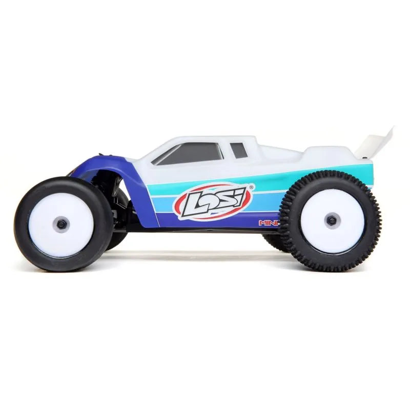 LOSI MINI T 2.0 BRUSHLESS READY TO RUN 1/18 2WD STADIUM TRUCK BLUE INCLUDES BATTERY AND CHARGER