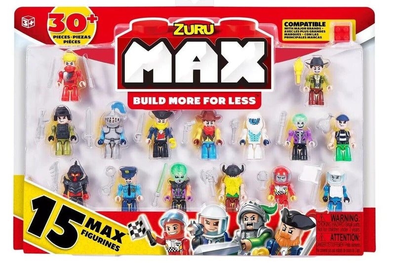 ZURU MAX BUILD CONSTRUCTION 15 FIGURINES WITH ACCESSORIES PACK