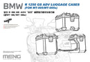 MENG 1/9 BMW R1250 GS ADV LUGGAGE CASES PLASTIC MODEL KIT