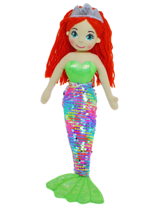 COTTON CANDY 45CM PENNY GREEN AND RAINBOW MERMAID