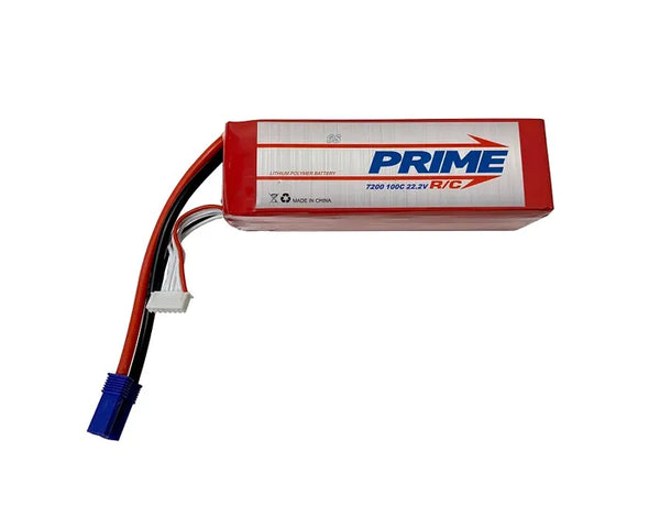 PRIME RC 7200MAH 6S 22.2V 100C LIPO BATTERY WITH EC5 PLUG