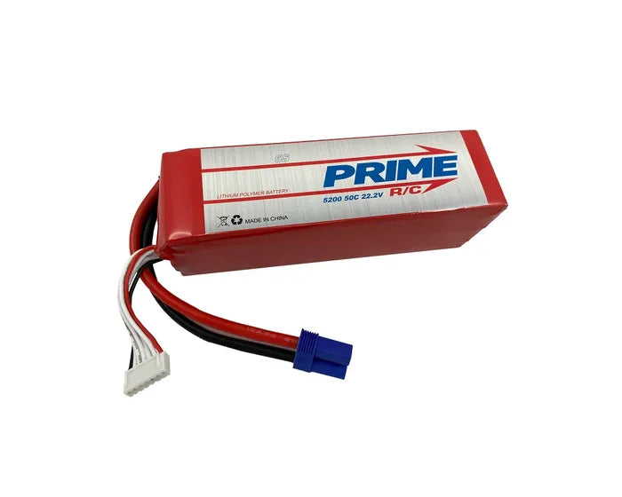 PRIME RC 5200MAH 6S 22.2V 50C LIPO BATTERY WITH EC5 PLUG