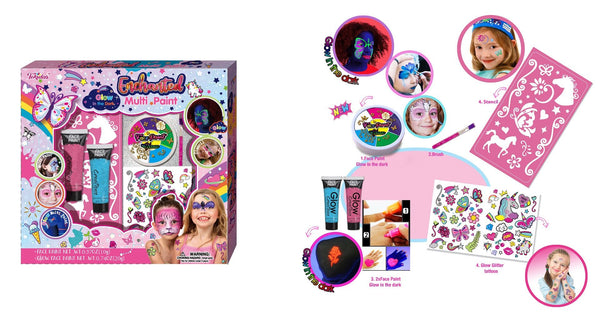 TOKIDAS ENCHANTED GLOW IN THE DARK MULTI FACE PAINT SET