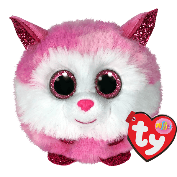 TY BEANIE BALLS PRINCESS PINK HUSKY BALL